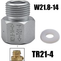 CO2 Cylinder Soda Water Accessories For Aquarium Fish Homebrew Beer Corny Keg Co2 Accessories TR21-4 to W21.8-14 Convert Adapter