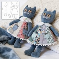 NUBECOM 1pc Manual DIY Patchwork Template Drawing Pattern, Black Cat Decoration Template ruler, Sewing Template DIY Set