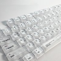 Misty through Transparent Korean Keycaps OEM Profile Frosted Keycap For Mechanical Gamer Keyboard ISO Enter Backlit RGB Key Caps