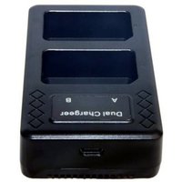 ABZJ Portable 2-Slot Battery Charger for Godox V1/V860III Series Flash Speedlite Batteries VB26A/B/30 Charging Case 5V/3A 15W