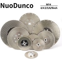 4/4.5/5/6/9 Inch Double Sided Diamond Electroplated Cutting Disc M14 Vacuum Brazed Diamond Cutting Wheel Saw Blade for Sharpener