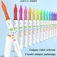 8/24pcs/box acrylic marker pen set, watercolor pen with creative soft nib design, school fine art graffiti drawing essentials