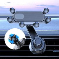 SEAMETAL Gravity Car Phone Holder Car Air Vent Phone Mount Universal Shockproof GPS Clip Smartphone Stand for Car Accessories