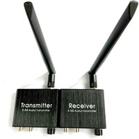 50m 2.4GHz 5.8G Wireless Audio Transmitter and Receiver Adapter Sound System Volume Control for R/L 3.5mm RCA Subwoofer Speaker
