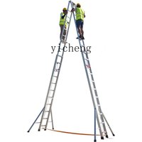 b7-herringbone telescopic lifting and climbing ladder double pedal burning welding project 6 7 8 9 10 11 12 meters