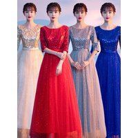 Adult Chorus Performance Gown Women's Long Skirt New Style Stage Performance Costume Choral Group Recitation Competition Dress