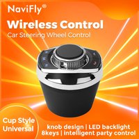 Navifly 8-key Control Buttons Universal Cup Shape Wireless Car Steering Wheel Control For Android Multimedia Navigation Player