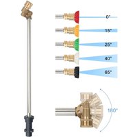 Car Wash Gun Extension Wand Lance For Karcher K2 K3 K4 K5 K7 With Pivoting Coupler Adapter And 5 Nozzles Angle Adjustable