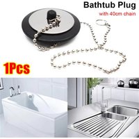 1Pcs Durable Rubber Tub Stopper Universal Silicone Bath Tub Drain With Hanging Ring With Chain Bathtub Plug Bathtub Accessories