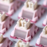Pink Pink Switch Silent Linear Pre-Lubed 5 Pins HotSwap POM Stem WINGTREE Switches For Mx Mechanical Keyboard 기계식 키보드 축