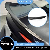 2024-2026 Performance Version Real Carbon Fiber Spoiler For Tesla Model 3 Highland Rear Carbon Trunk Wing Exterior Accessories
