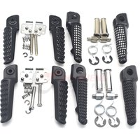 For Kawasaki Z750 Z800 Z1000 ER6F ER6N ZX-6R ZX-9R ZX-10R ZX-12R ZZR1200 GTR1400 ZZR1400 Front / Rear Footrests Foot Pegs