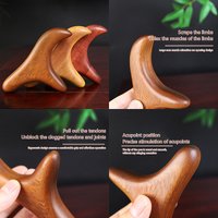 New 1 PCS Foot Sandalwood Trigger Point Massage Gua Sha Tools Home Gym Professional Therapy Massage Tool For Back Leg Hand Face