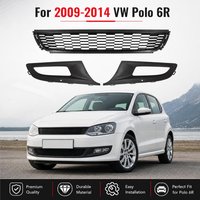 3pcs Front Bumper Lower Center Grille For 2009-2014 VW Polo 6R Upgrade Kit Slim & Professional Version