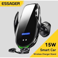 Essager Qi 15W Wireless Charger Car Phone Holder In Car Air Vent Mount For iPhone 16 15 14 13Pro Max Xiaomi Huawei Fast Charging