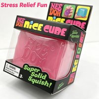 Schylling Needoh Nice Cube & Jellyfish Stress Relief Sensory Toy for ADHD Focus and Anxiety Unisex Fidget Tool Funy Squishy Toys