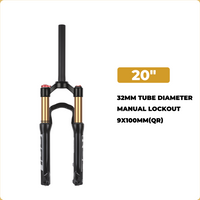 AliExpress BOLANY 20/24 Inch AIR ForkMountain Bicycle Disc Brake Straight Tube Travel 100mm MTB Air Suspension Fork Bicycle Accessoires