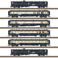 TRIX Train Model HO Type 1/87 26470 Orient Express Six-section Set with Light Table Lamp Tail Light Train Model Toy