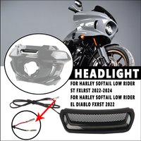 NEW For Harley Softail Low Rider ST El Diablo FXRST FXLRST 2022 2024 Motorcycle Accessory White Tracer Headlight Vent Accent LED