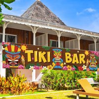 Luau Party Decoration Tiki Bar Sign Decoration Hawaii Party Tropical Tiki Banner Totem Aloha Scene Setters for Hibiscus