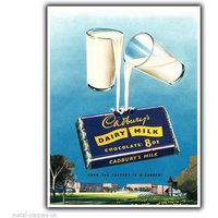 CADBURY DAIRY MILK Vintage Retro Advert METAL WALL SIGN PLAQUE poster print a5