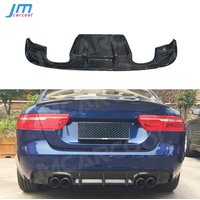 Carbon Fiber Rear Lip Diffuser For Jaguar XE Sedan 4-Door 2015 - 2017 FRP Four Outlet Bumper Diffuser Protector Car Styling