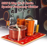 1Pcs 2 Way Hi-Fi Audio Crossover Filter 120W Speaker Frequency Divider Stereo Crossover Filters55 Hz-20k Hz for Speaker
