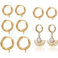 10PCS Stainless Steel Back Clips Ear Hooks Earrings Findings for Components for DIY Jewelry Making Supplies Parts Wholesale