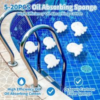 6-24PCS Pack Octopus Oil Scum Absorber Sponge For Swimming Pool Hot Tub Maintenance Easy Water Cleaning Filtration Accessory
