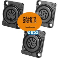 Adapter audio konferencyjny XLR żeński typu D, 5-pinowy, do klawiatury MIDI, złącze DIN 5/6/8-pinowe do lutowania, gniazdo do panelu 86.