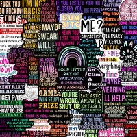 60Pcs Sarcastic Text Stickers Fluorescent Black Border Waterproof for DIY Journal Water Bottle Phone LanLanStickersWorld Store