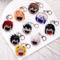 9PCS Anime Death Note Acrylic Keychain Cartoon Creative Bag Charms Accessories Funny Backpack Pendant Key Holder Friend Gifts