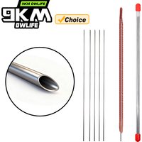 9KM Earthworm Baiting Needle Hollow Earthworm Hook Needle 5-15pcs Stainless Steel Fishing Worm Penetrating Baiting Upper Needle