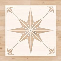 2pcs Star Compass Wall Decor Stencil | Reusable | DIY Airbrush Painting | Nautical Vintage Style | Floor Tile Template