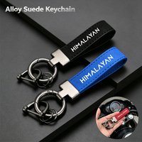 Motorcycle Deluxe Keyring High-Grade Leather Suede Keychain Accessories For Royal Enfield Himalayan 411 450 HIMALAYAN 450