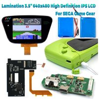 Rechargeable Dual Battery Laminated 3.5" 640x480 HD Backlight Retro Pixel IPS LCD Kit For For SEGA Game Gear For SEGA GG Console