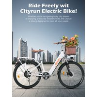 Women's Ebike Electric Bicycle 26" 250W Motor City Ebike Pedelec with Bicycle Basket Cup Holder Sports Entertainment Cycling