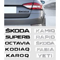 Car Styling Emblem Body Trunk Sticker Decal Exterior Accessories For Skoda Fabia Kamiq Karoq Kodiaq Octavia Rapid Superb YETI