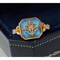 LAMOON Vingtage Bijou Natural Labradorite Ring For Women Gemstone Rings 925 Sterling Silver Gold Vermeil Elegant Fine Jewelry