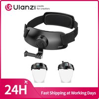 Ulanzi Head Strap Mount for Action Camera Smartphone Gopro 12 11 10 9 8 7 Head Strap Mount for Outdoor Photography Video Vlog
