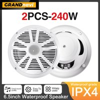Haut-parleurs marins étanches de 6,5 pouces 120W résistants aux intempéries pour yachts, voiturettes de golf, VR, VTT, UTV, bateaux, sauna