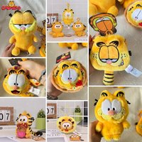 Original Garfield Plush Toys Soft Delicious Food Series Garfield Oddie Blessing for Wealth Cat Anime Peluche Dolls Keychain Gift