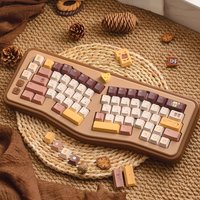 Butter Bear Keycaps Cherry profile Dye-sublimation PBT Keycaps Korean /English Keycaps For MX Switches Mechanical Keyboard