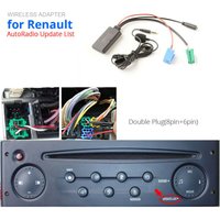 for Renault 2005-11 Wireless Module AUX Audio Cable Adapter+Mic Handsfree Calling Audio MP3 Music Adapter AUX IN Car Bluetooth