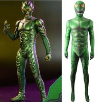Halloween Green Devil Cosplay Costume Spiderman Villain Green Devil Tights Suitable for Cosplay Party Birthday Christmas Adult