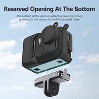 Silicone Protective Case for Insta360 Go Ultra Anti-Scratch Shockproof Cover with Lens Cap & Lanyard Camera Accessories