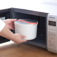 Microwave Pressure Cooker Microwave Rice Cooker Steamer and Pasta Cooker with Strainer Dishwasher Safe, 2L ,Green/Orange