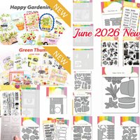 June 2026 New Happy Gardening Green Thumb Clear Stamps Metal Cutting Dies Stencil For DIY Scrapbook Craft Decoration Card