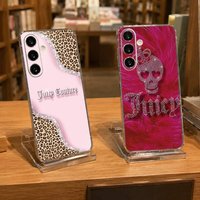 Juicy Couture Clear Phone Case for Samsung A71, A70, A52, A51, A40, A30, A20