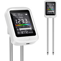 6-in-1 Soil Tester Fahrenheit Scale Digital pH Meter Type-C Rechargeable Moisture Fertility Temp Light Humidity Monitor Garden